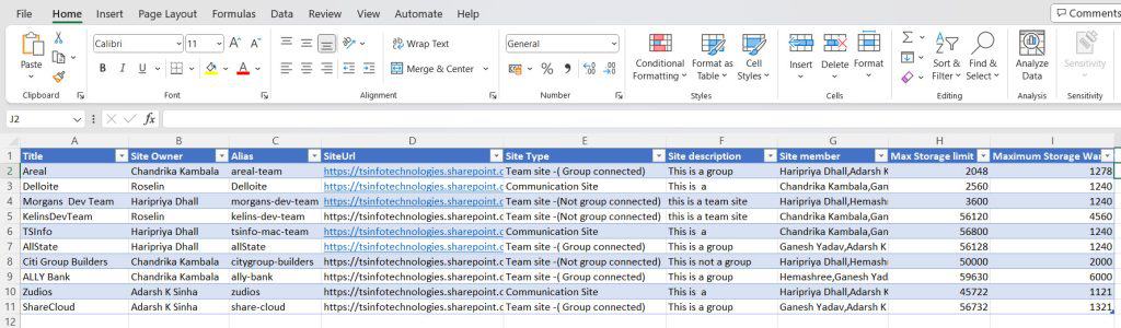 Create Bulk SharePoint sites from Excel using Power Automate