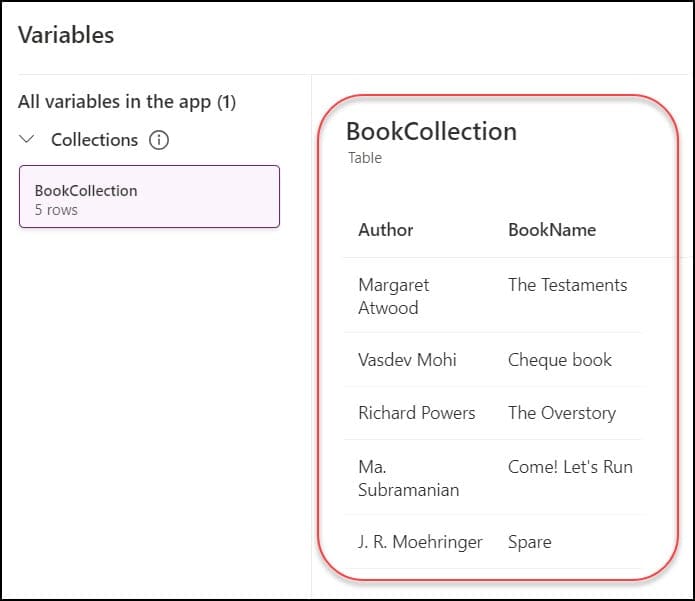 create collection powerapps