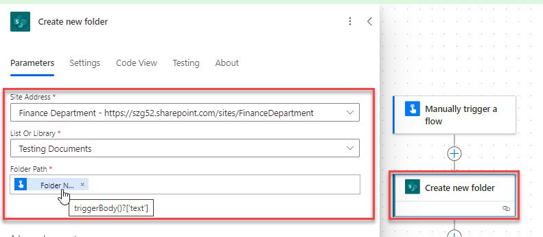 Create file SharePoint Power Automate