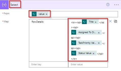 Create HTML Table with Border in power automate flow