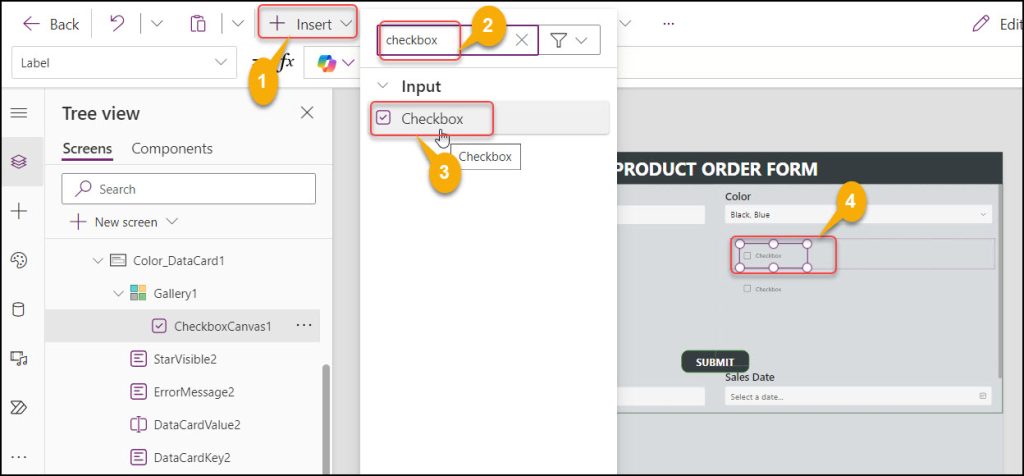 Create Multi Select Check boxes in Power Apps