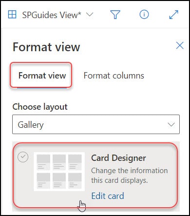 Create or edit a gallery view in SharePoint list