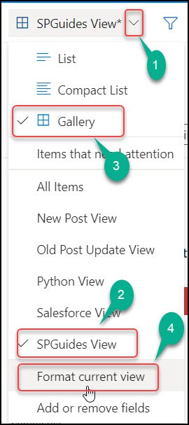 Create or edit a gallery view in SharePoint