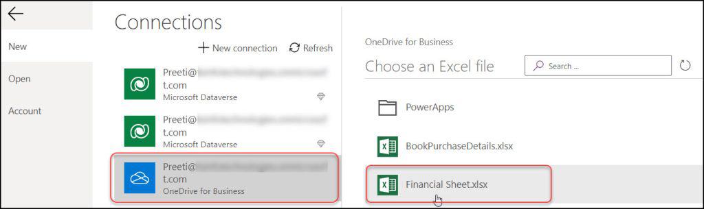 create power app from excel