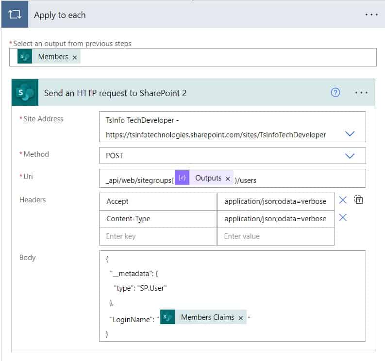 Create SharePoint group in SharePoint site using Microsoft Power automate