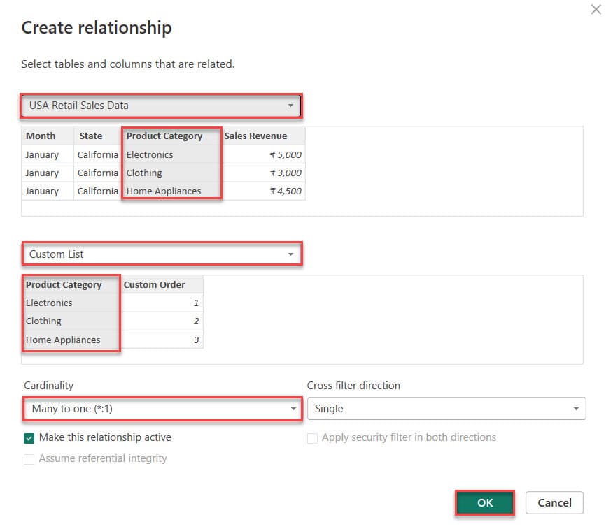 Custom SORT ORDER in Power BI Slicer