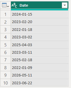 date function in power query