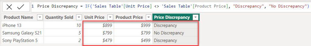 Dax Comparing Two Columns From Different Tables in power bi