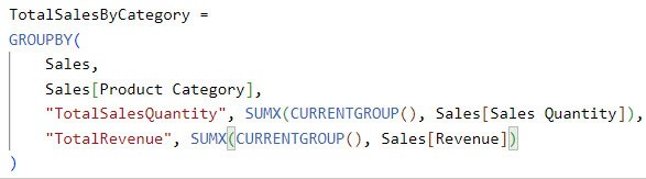 dax group by in Power BI