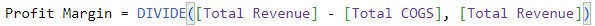 dax subtract two columns