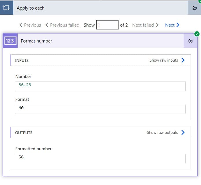 decimal into a int in  Power automate