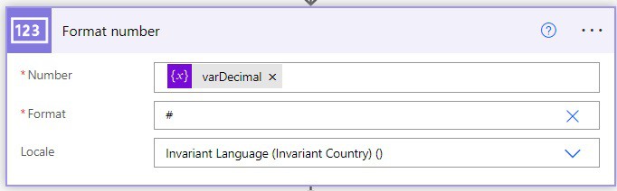 decimal to whole number in Power automate