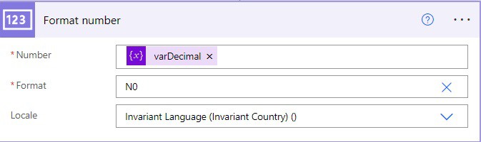 decimal to whole number using Power automate