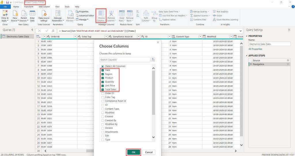 delete alternate rows in Power Query