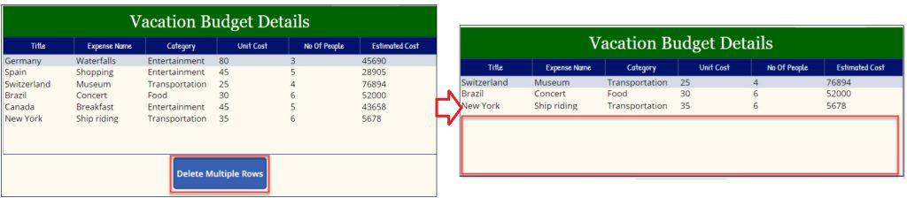 Delete Multiple Rows in Power Apps Data Table