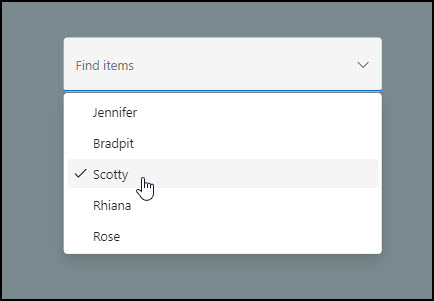 Display Items Manually in Power Apps Modern Combobox