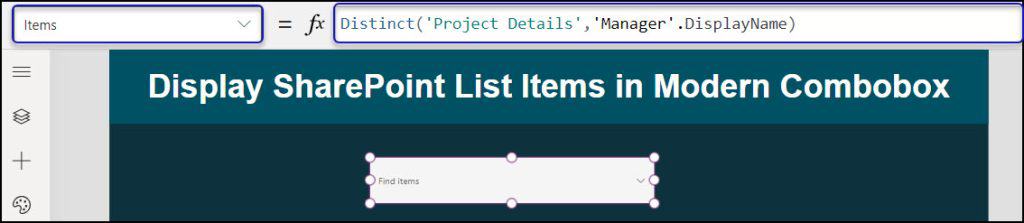 Display SharePoint Person Column in Power Apps Modern Combobox