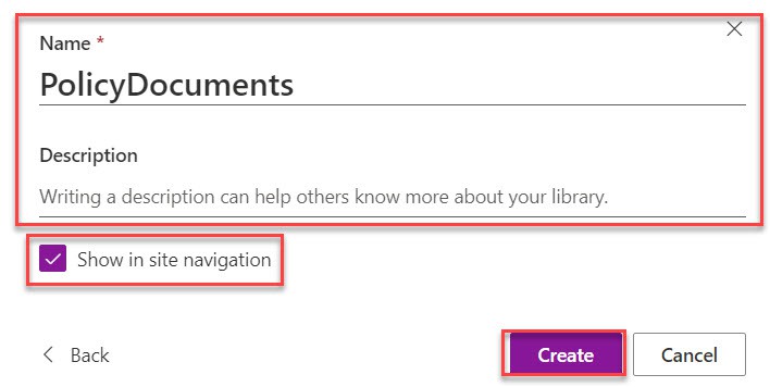 Document Library in SharePoint Online