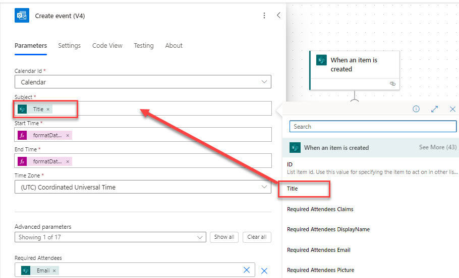 Dynamic content in Power Automate