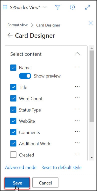 Edit a gallery view in SharePoint list