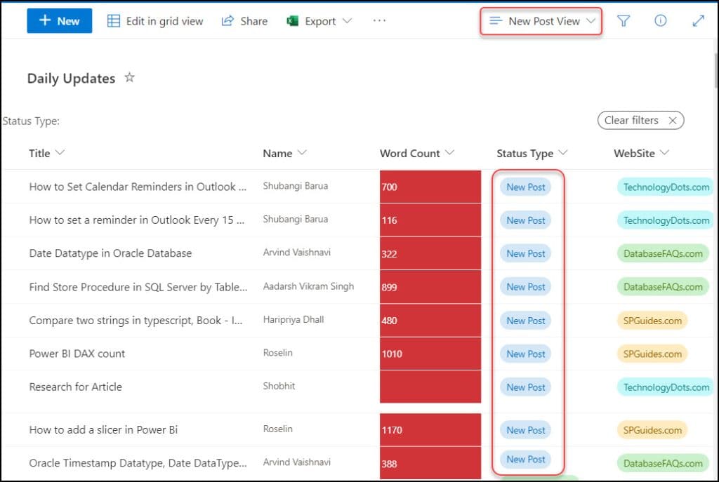 Edit view in SharePoint Online