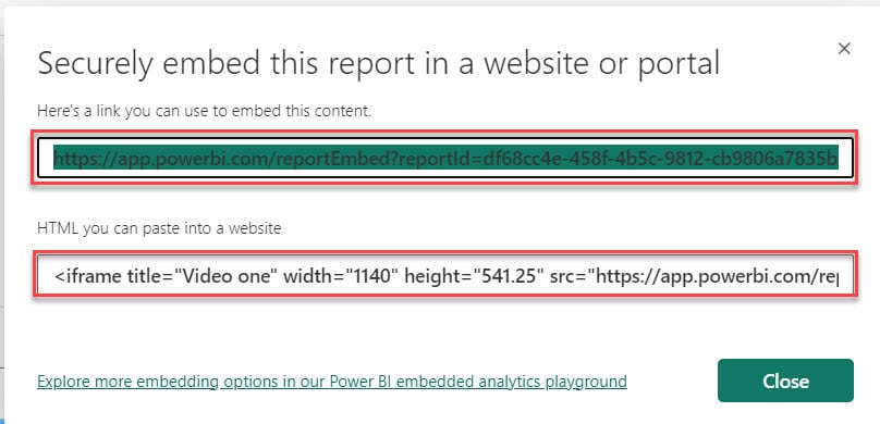 embed power bi dashboard in sharepoint