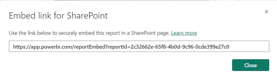 embed power bi in sharepoint