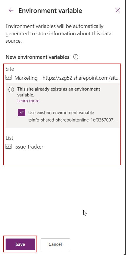 environment variables for migration in powerapps