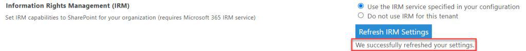 error rms online is configured for this tenant but is turned off, please turn on in microsoft 365 to enable.