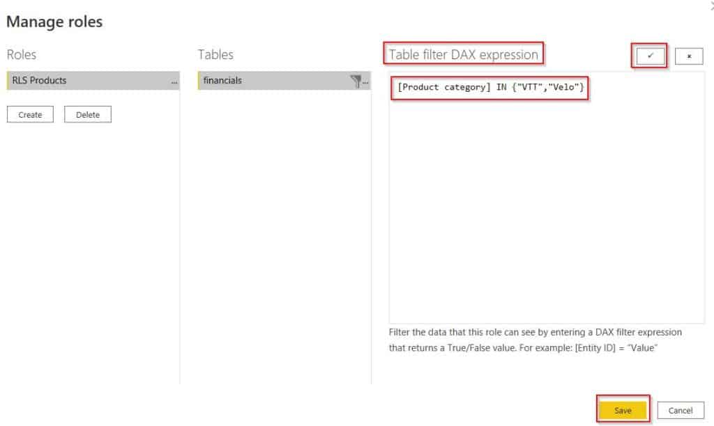 Example of Power BI Row-level Security