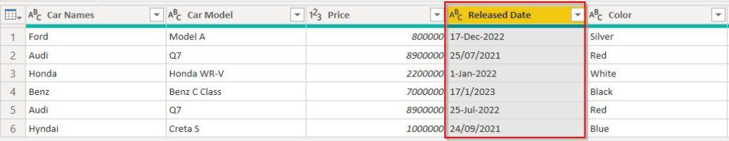 Example of Power Query Check If Text is Date