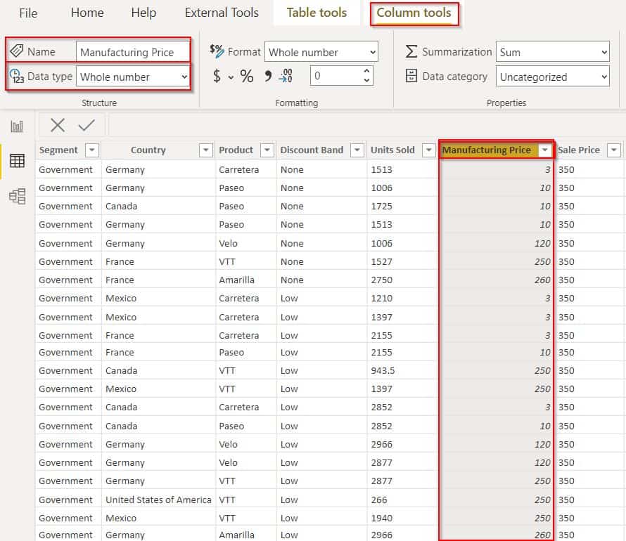 Example of Power Query Convert Text to Number