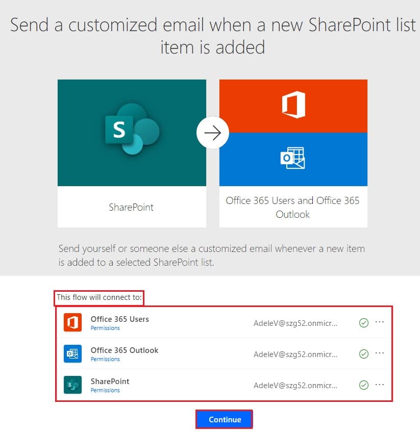 send a customized email when a new sharepoint list item is added