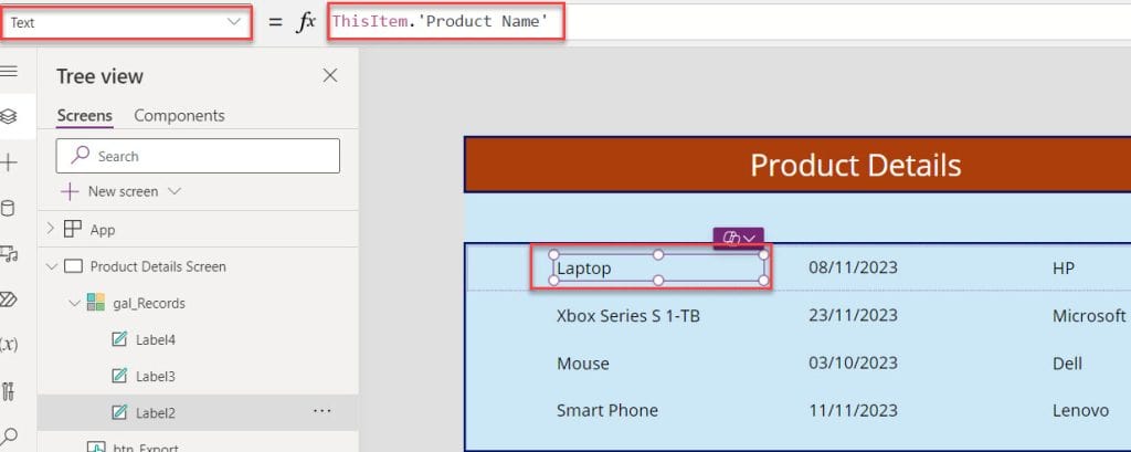 export a DataTable from PowerApps to Excel