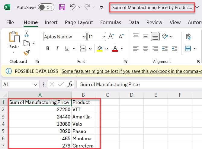 export data from power bi