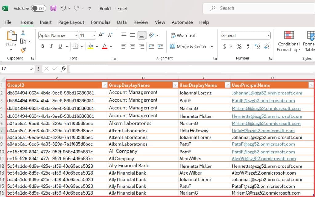 Export Members from All Office 365 Groups to CSV using PowerShell