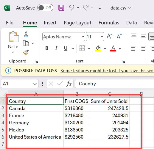 export power bi table to excel