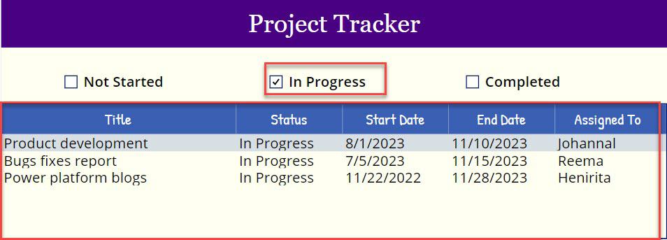 Filter a Power Apps Data Table using Multiple Checkboxes