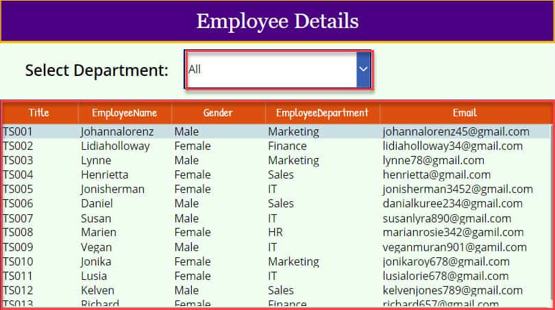 Filter Data table Based on the Dropdown in Power Apps