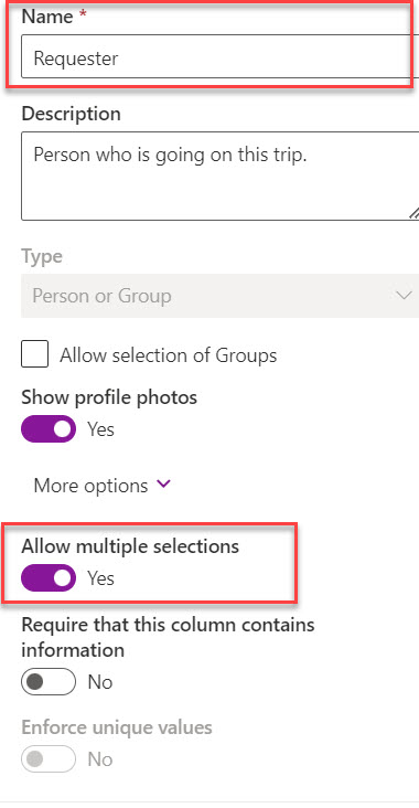 Filter Multiple Person Column in the Power Apps