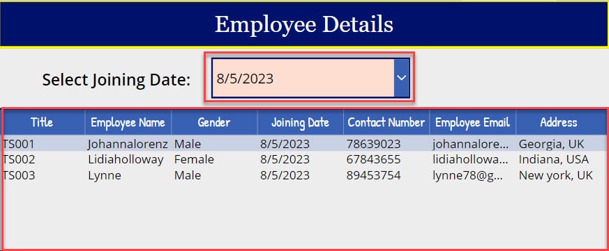 Filter Power Apps Data Table with Dropdown