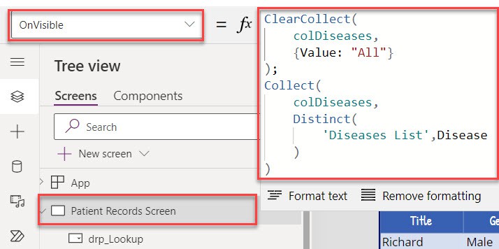 Filter SharePoint Lookup in Power Apps Data Table Using Dropdown