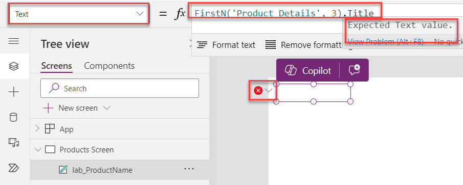 First vs FirstN expression in Power Apps