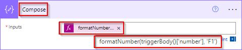 Format A Number with decimal places using Power Automate