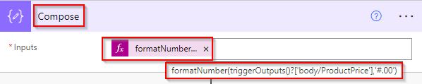 format number 2 decimal place in Power Automate flow