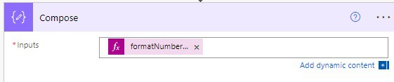 formatNumber() in Power Automate