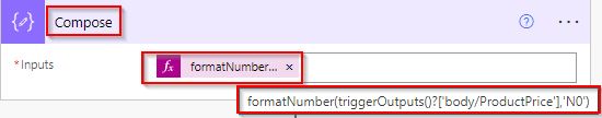 Format number thousands separators in Power Automate flow