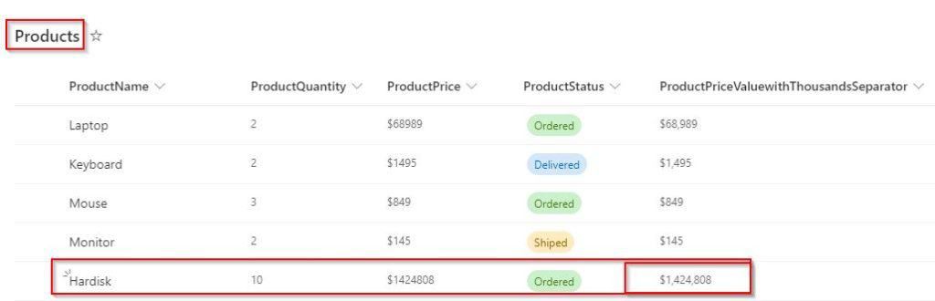 Format number thousands separators using Power Automate