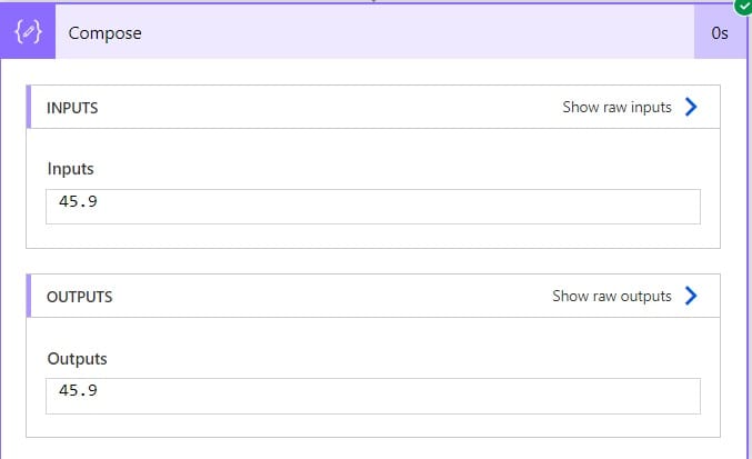  format number to round up in Power Automate