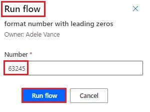 Format number with leading zeros in Power Automate